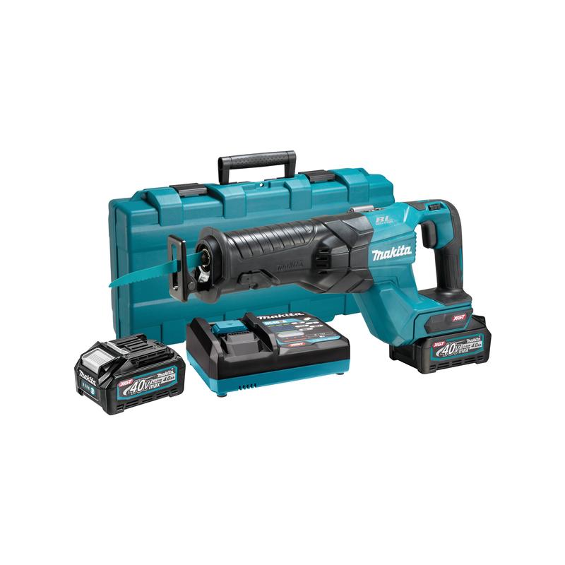 Акумуляторна шабельна пила XGT Makita JR001GM201, 40 V Max, 32мм, BL4040x2, DC40RA, Makpac