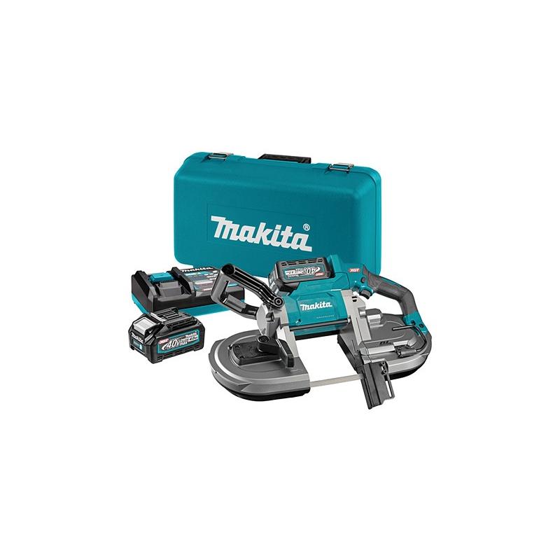 Акумуляторна стрічкова пила Makita PB002GM201 XGT, 40В, 4Аг х 2шт, DC40RA