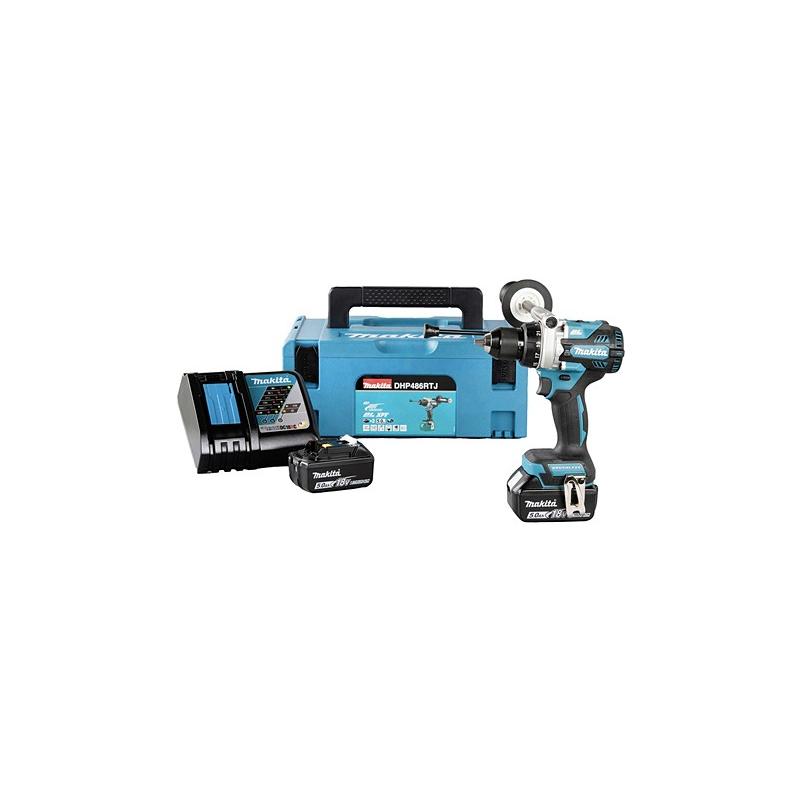 Акумуляторний ударний дриль-шурупокрут Makita DHP486RTJ, 18В LXT, 130 Нм