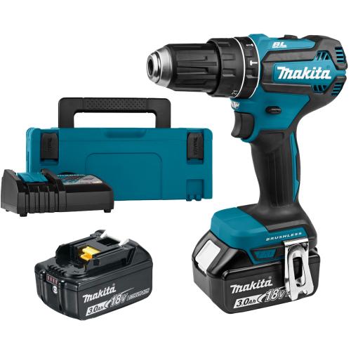 Акумуляторний ударний дриль-шурупокрут Makita DHP485RFJ, 18В LXT, 50 Нм
