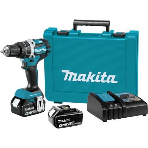 Акумуляторний ударний дриль-шурупокрут Makita DHP484RTE, 18В LXT, 54 Нм