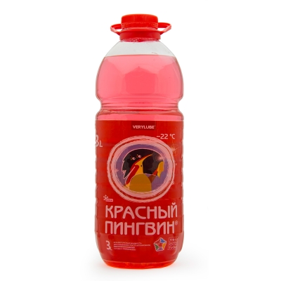 Незамерзаючий омивач скла для автомобіля VERYLUBE RED PENGUIN -22 ⁰С 3л