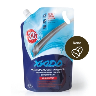 Незамерзаюча рідина для скла XADO -32 ⁰С 2л Кава