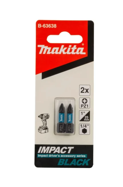 Біта PZ1 25 мм Impact Black 2 шт.