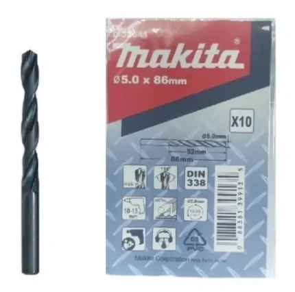 Свердло HSS-R по металу 5x86 мм (10 шт.)