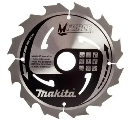 Диск пиляльний по деревині MForce 190x30 мм 12Т