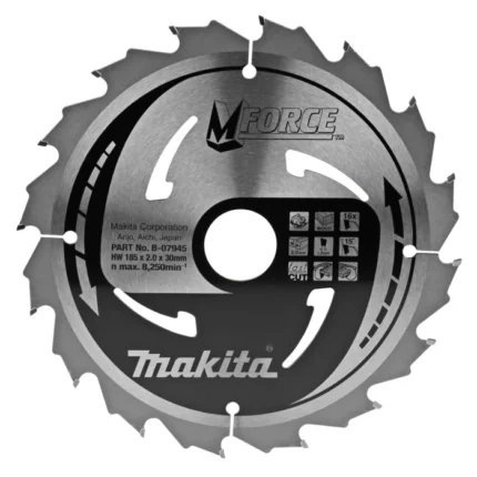 Диск пиляльний по деревині MForce 185x30 мм 16Т