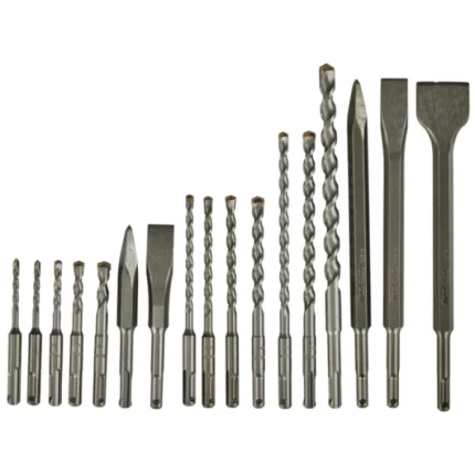 Набір бурів і зубил для SDS-PLUS (17 шт.)