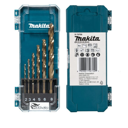 Набір свердел HSS-Co по металу 2-8 мм (6 шт.)